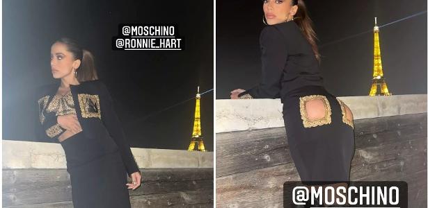Anitta apostou em look ousado para curtir a noite em Paris