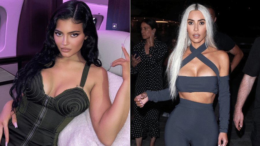 Kylie Jenner e Kim Kardashian - Reprodução/Instagram e NINO/GC Images/Getty Images
