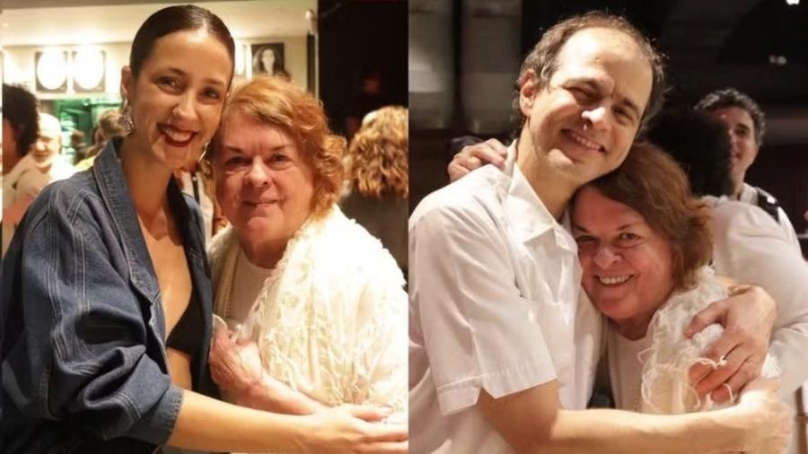 Dedé Veloso com Camila Márdila e o filho Moreno