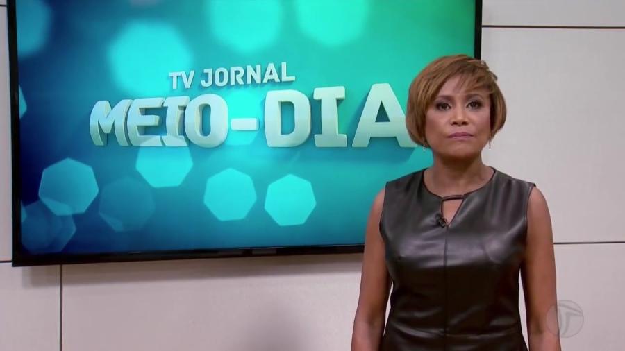 A apresentadora Graça Araújo, da TV Jornal, afiliada do SBT em Pernambuco - Reprodução/TV Jornal
