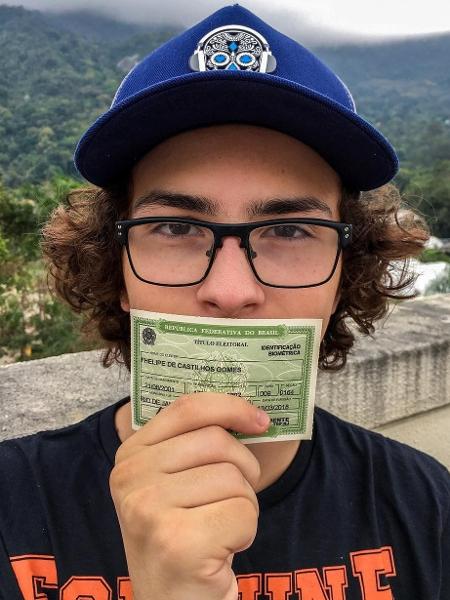 Fhelipe Gomes vota pela primeira vez aos 17 anos - Reprodução/Instagram/fhelipegomes