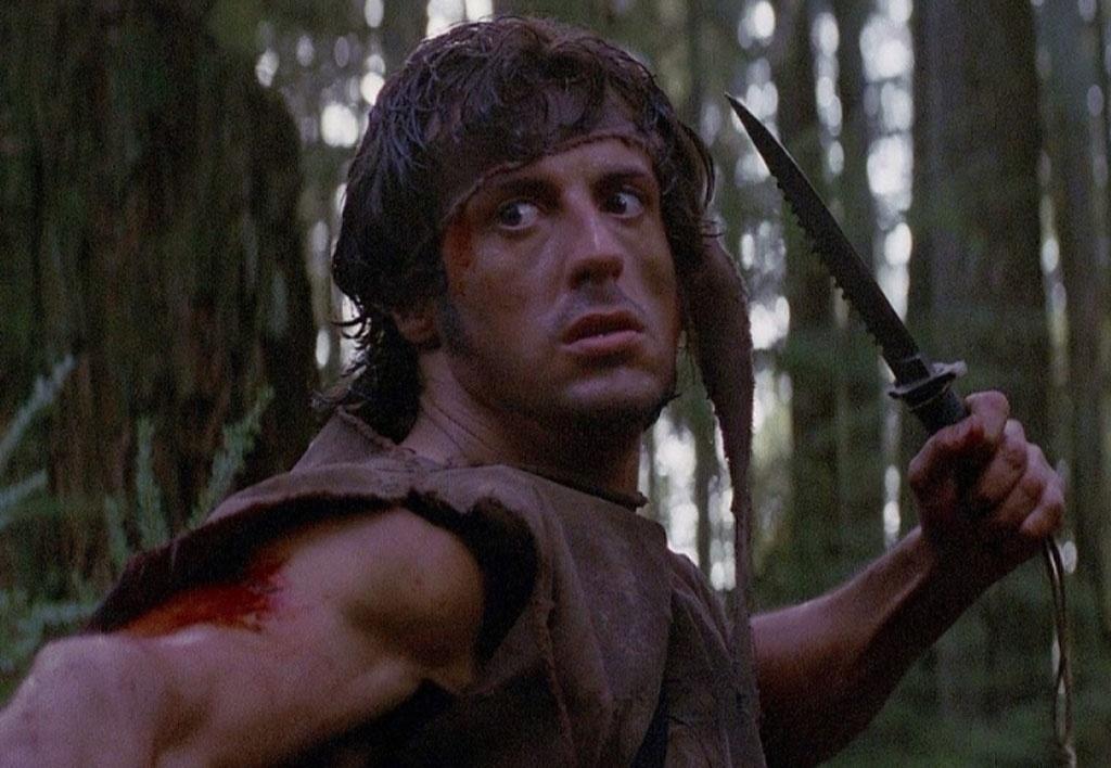 Sylvester Stallone em "Rambo: Programado para Matar" (1982) - Divulgação