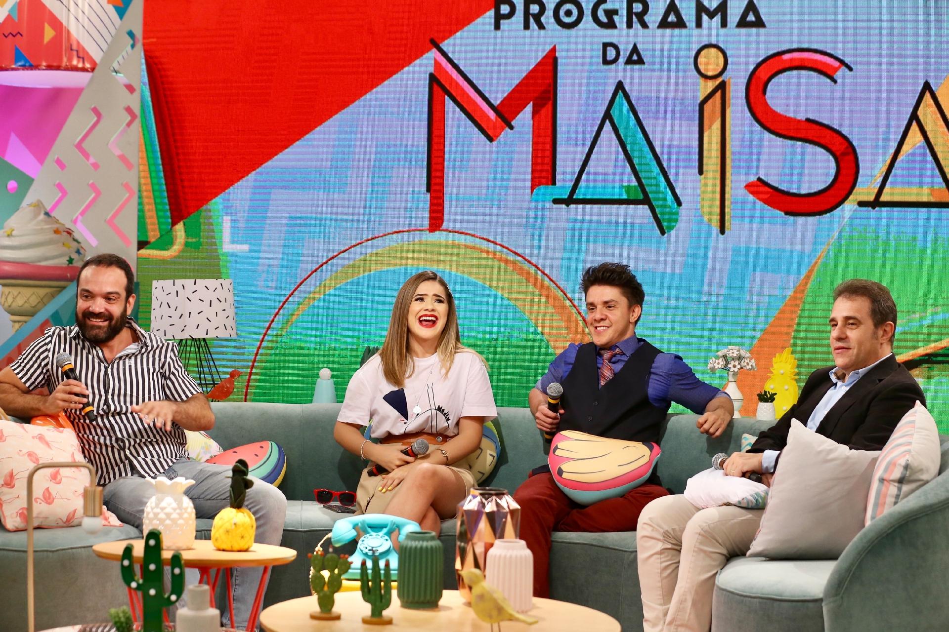 Maisa Silva fala sobre O 'Programa da Maisa" ao lado de Lucas Gentil, diretor da atração, o ex-CQC Oscar Filho e Fernando Pelégio, diretor artístico do SBT - Manuela Scarpa e Marcos Ribas/Brazil News