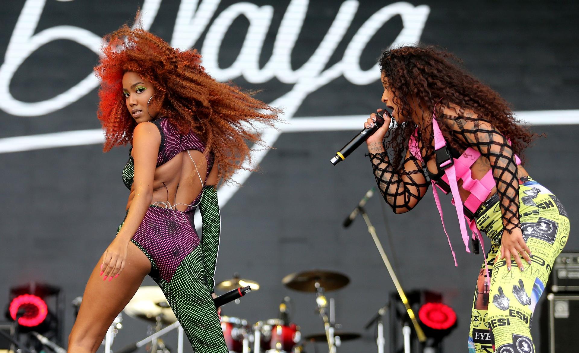 Lellê e Blaya dividem o palco Sunset no primeiro dia do Rock In Rio 2019 - WILTON JUNIOR/ESTADÃO CONTEÚDO