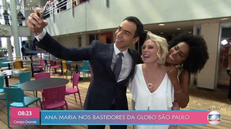 Ana Maria, Tralli e Maju no Mais Você de 20 anos - Reprodução/TV Globo - Reprodução/TV Globo