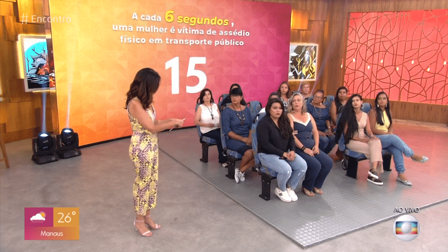 Encontro com Fátima Bernardes traz "relógio do assédio" no transporte público - Reprodução/Globoplay