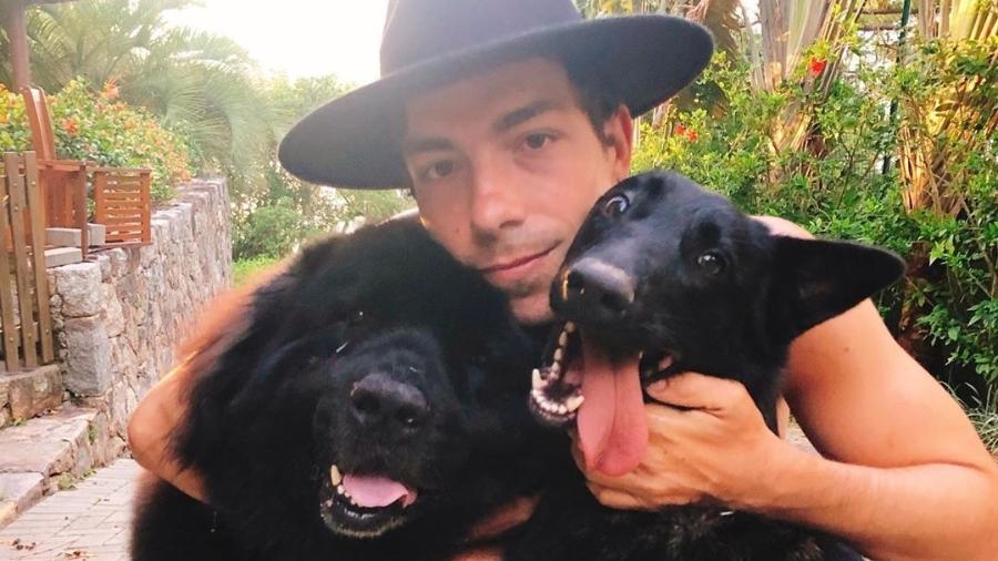 Di Ferrero, em isolamento, ao lado de seus cães - Reprodução/Instagram