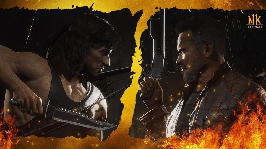 Rambo vs Exterminador do Futuro: só no Mortal Kombat 11 - Divulgação/Warner