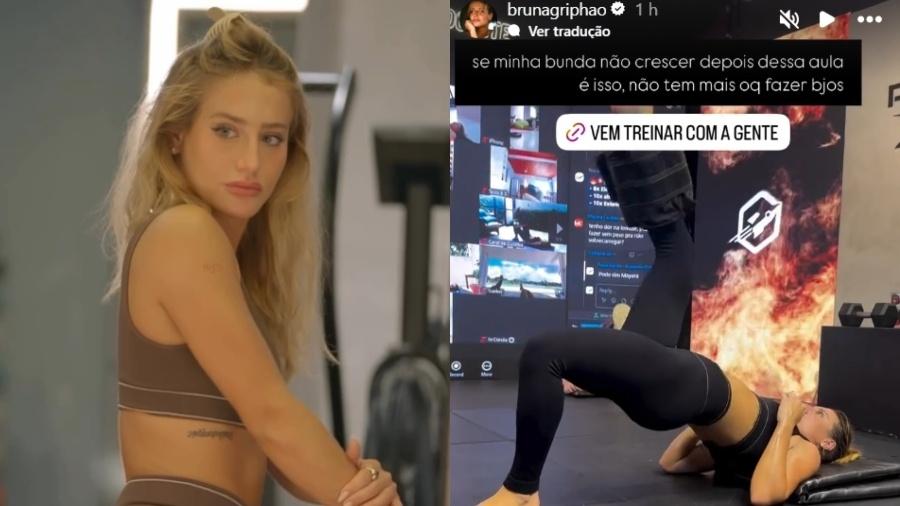 Bruna Griphao exibe treino para aumentar bumbum Bruna Griphao exibe treino para aumentar bumbum