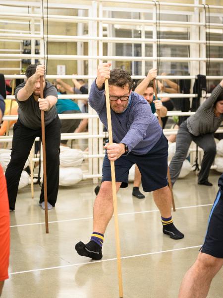 Fernando Rocha ensaia com Ivaldo Bertazzo para o quadro "Quem Dança Seus Males Espanta" - Ramón Vasconcelos/Divulgação/TV Globo - Ramón Vasconcelos/Divulgação/TV Globo
