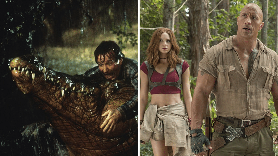 O antes e o depois de "Jumanji" - Reprodução