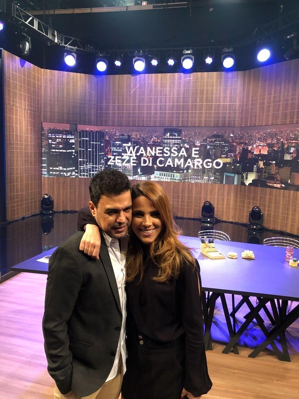 Zezé Di Camargo e Wanessa gravam programa de Amaury Jr - Divulgação