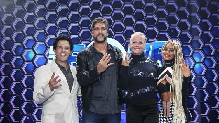 João Marcello Bôscoli, Leo Chaves, Xuxa e Aline Wirley no lançamento do "The Four Brasil" - Marcello Sá Barreto/Brazil News - Marcello Sá Barreto/Brazil News