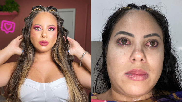 A engenheira de produção Thays Chen, 27 anos, contratou uma pessoa para fazer a trança no cabelo dela para ir a um bloco de carnaval  - Arquivo pessoal - Arquivo pessoal