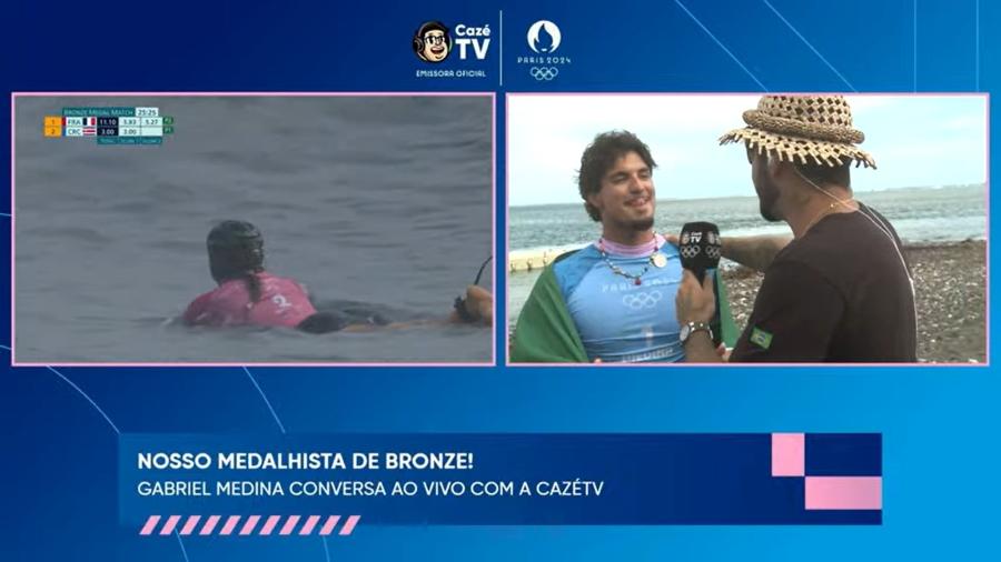 Gabriel Medina em entrevista à CazéTV