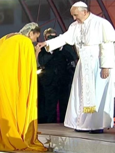 Papa Francisco e Fafá de Belém em missa no Maracanã Papa Francisco e Fafá de Belém em missa no Maracanã