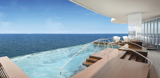 Piscina de borda infinita do caríssimo navio Seven Seas Explorer - Divulgação/Regent Seven Seas - Divulgação/Regent Seven Seas