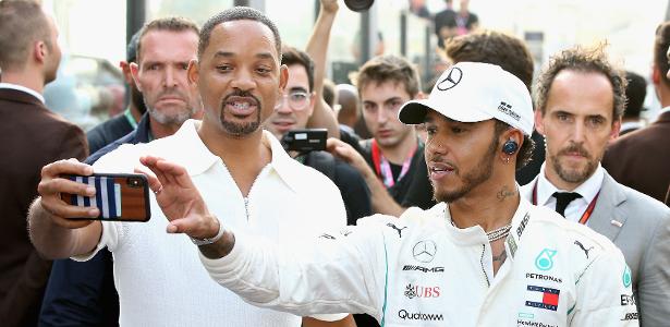 Will Smith selfie 4 com Lewis Hamilton - Charles Coates/Getty Images - Charles Coates/Getty Images