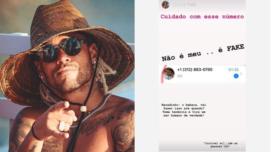 Neymar mostra número de celular falso e se revolta - Reprodução/Instagram