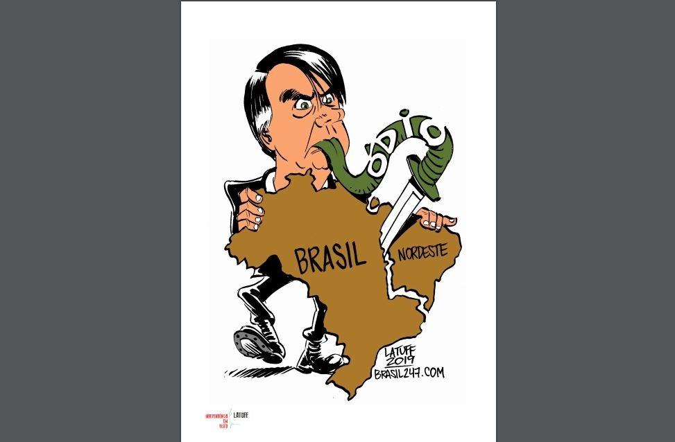 Charge com o presidente Bolsonaro - Divulgação