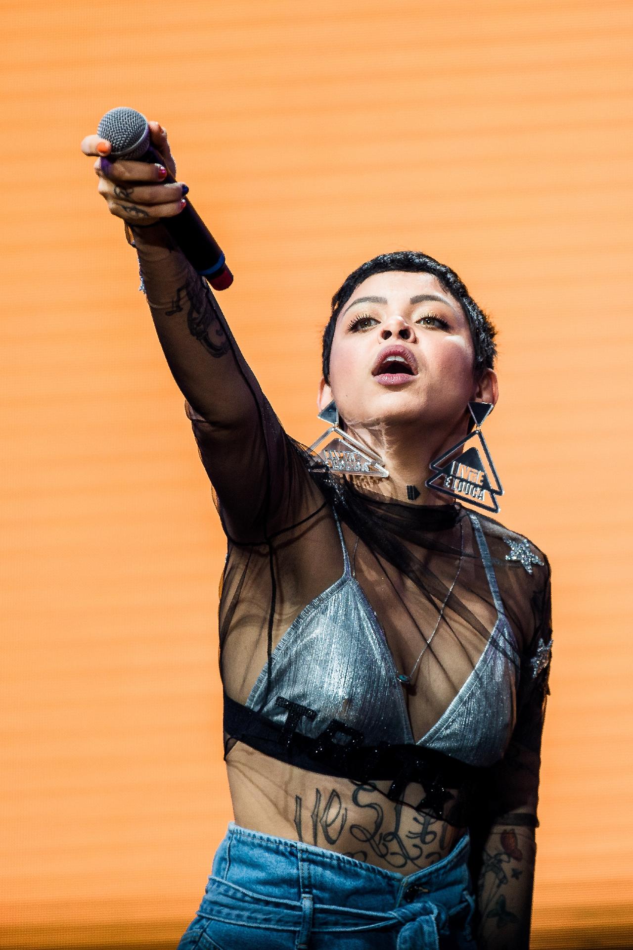 Cantora Kill Smith, convidada de Elza no Rock in Rio - MAURICIO SANTANA/GETTYIMAGES