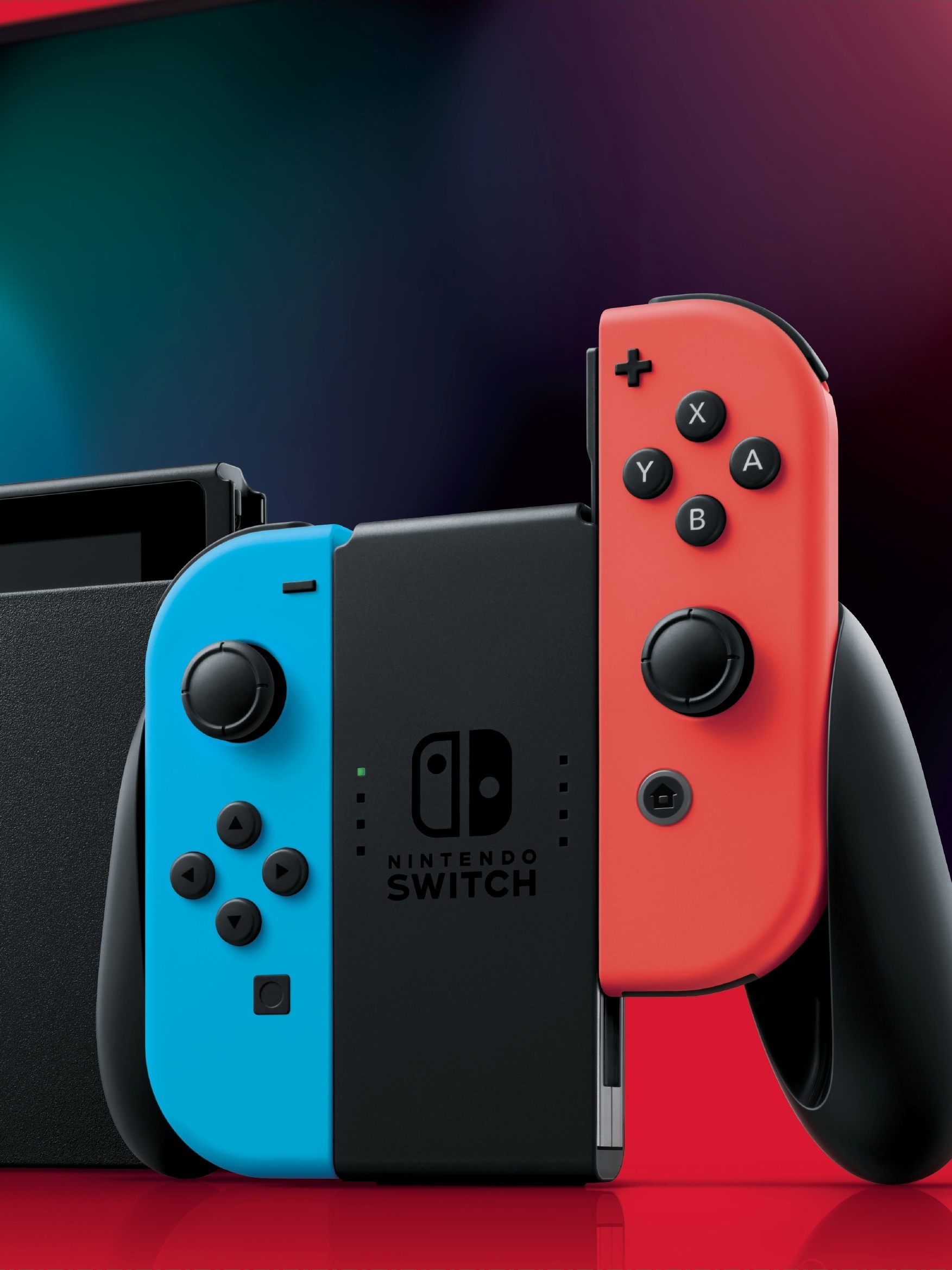 nintendo switch joy con l e r vermelho e azul video game em