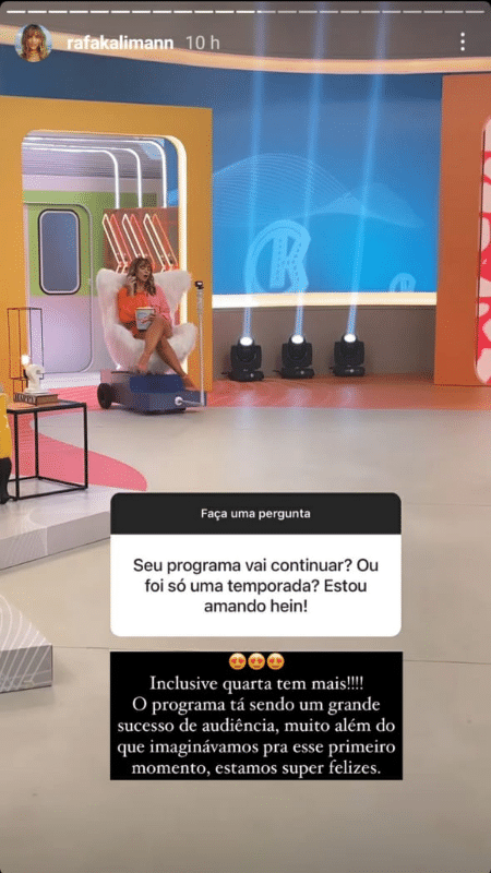 Story de Rafa Kalimann - Reprodução/Instagram - Reprodução/Instagram