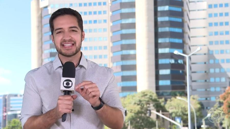 Gabriel Luiz é repórter da TV Globo e foi esfaqueado no DF - Reprodução/ TV Globo