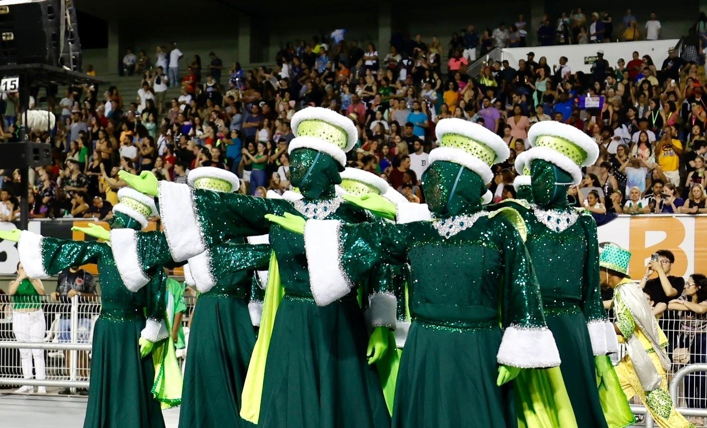 Camisa Verde e Branco no Desfile das Campeãs; escola voltou à elite do Carnaval de São Paulo - Mariana Pekin/UOL