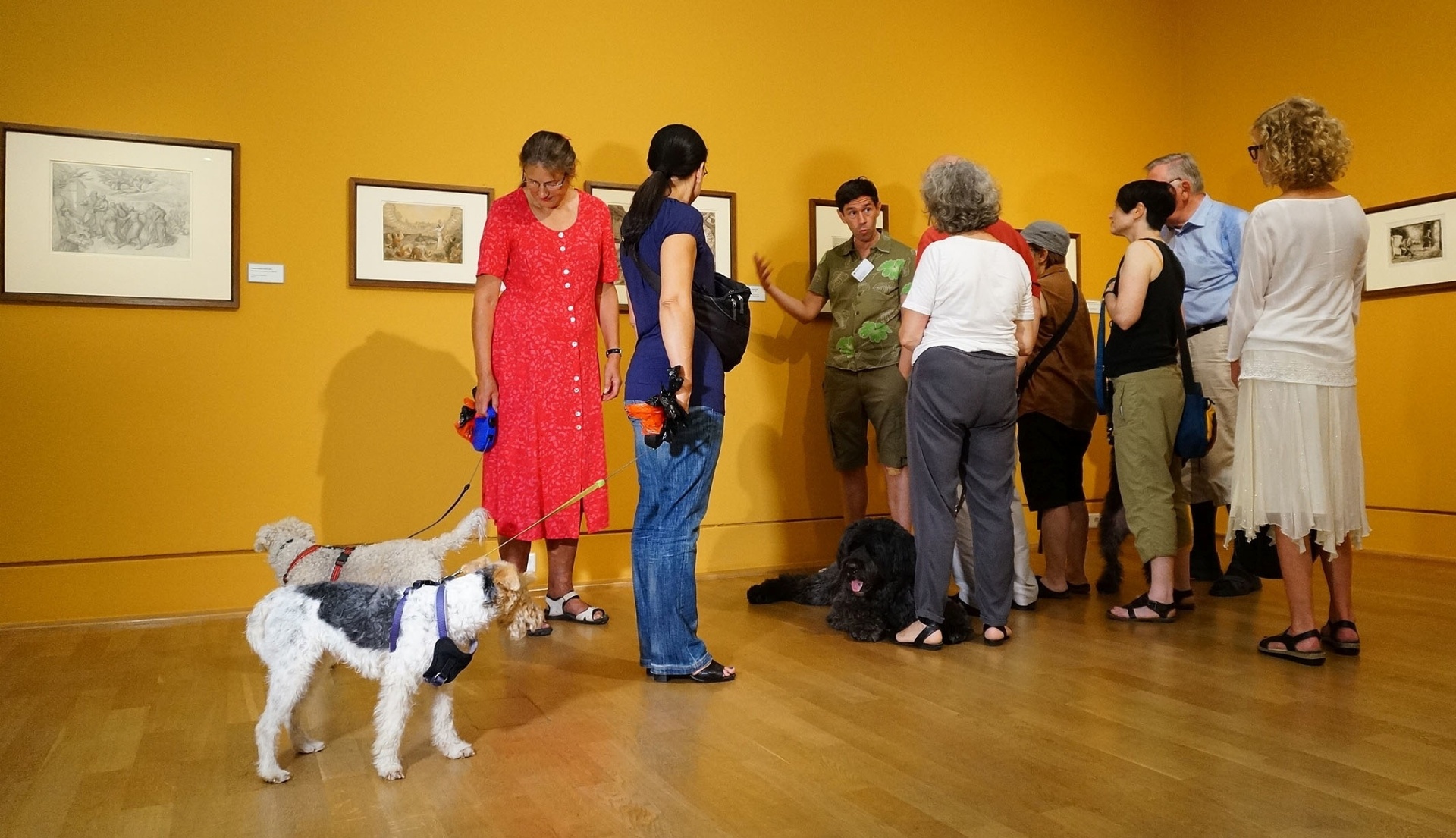 Para a exposição, museu selecionou obras sobre a relação emocional entre cachorros e humanos - Clarissa Neher/BBC