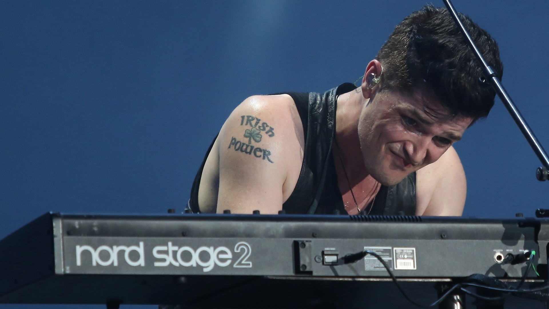 18.set.2015 - A banda irlandesa The Script se apresenta no palco Mundo, no primeiro dia do festival Rock in Rio. - Marco Antônio Teixeira /UOL