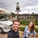 Os atores Max Fercondini e Amanda Richter viajaram pela América do Sul em um motorhome - Divulgação/TV Globo