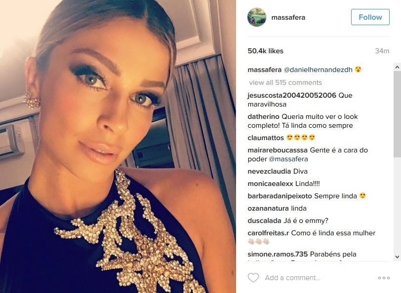 27.set.2015 - Grazi Massafera mostra a maquiagem escolhida para comparecer à festa de lançamento da novela "A Lei do Amor" - Reprodução/Instagram