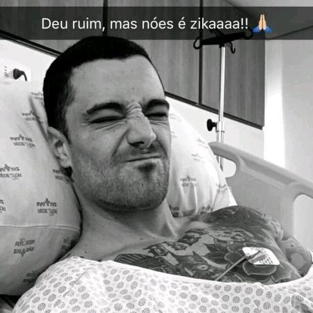 Felipe Titto tranquilizou os fãs nas redes sociais: "Nóes é zikaaaa!" - Reprodução/Snapchat