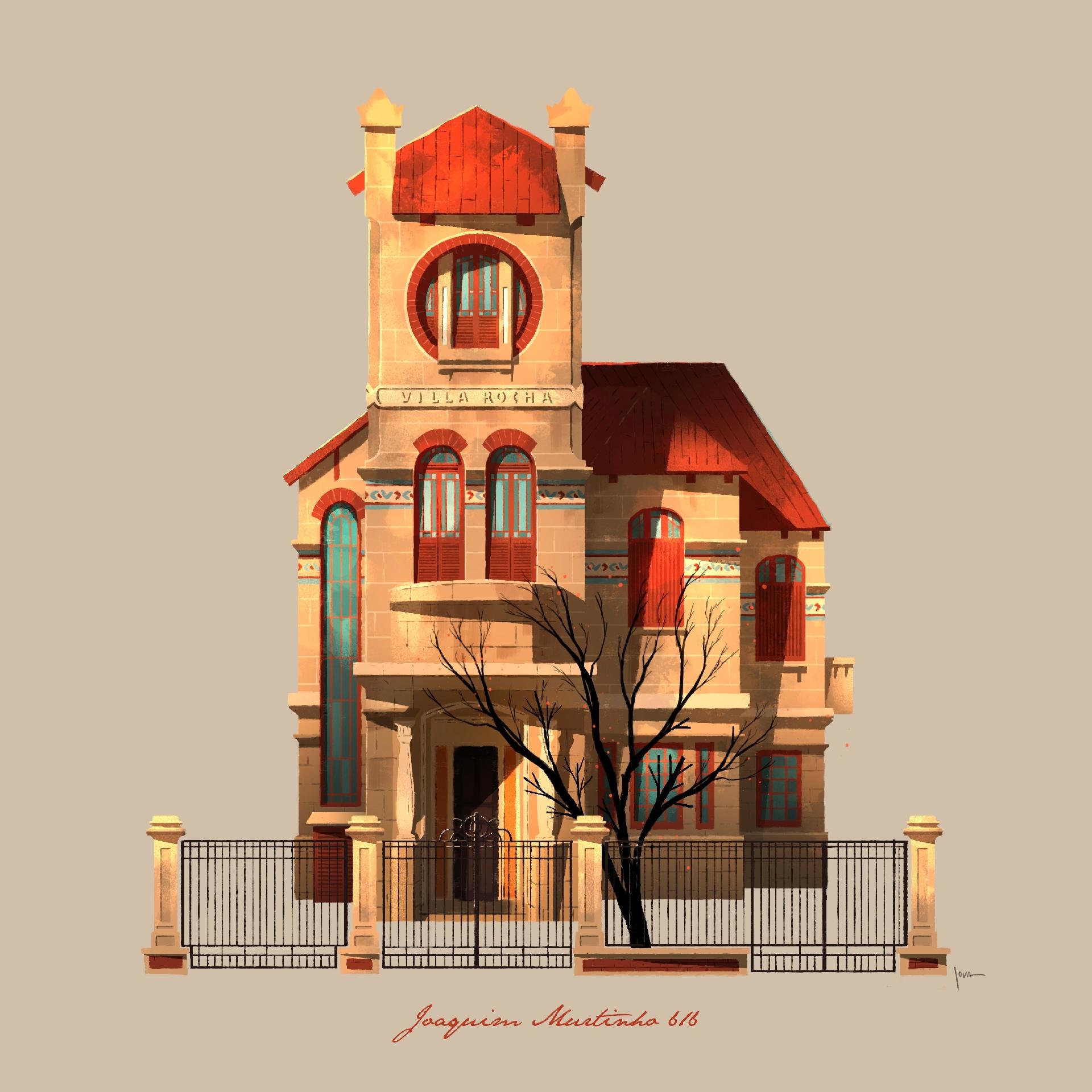 Jovan se inspirou no rpojeto "All The Buildings in New York" para criar este projeto e representar prédios e casas antigas do Rio de Janeiro - Jovan de Melo/Divulgação