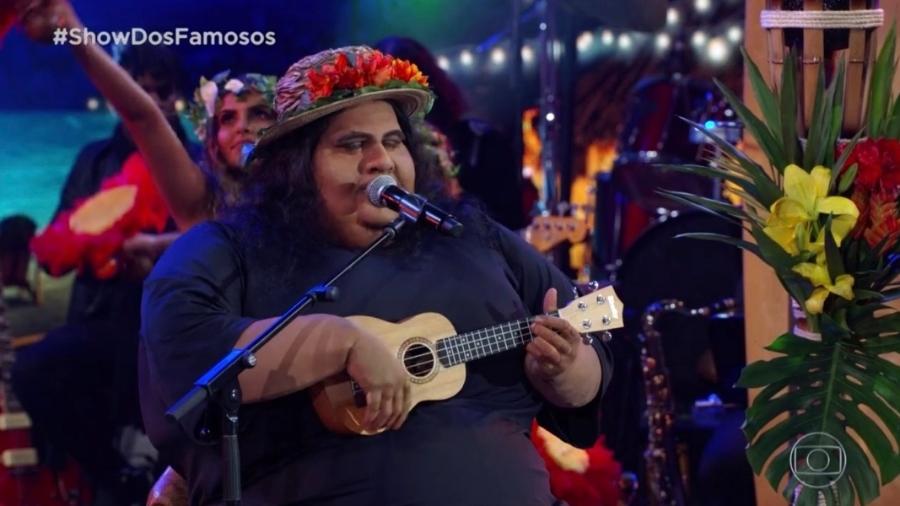 Hugo Bonemer aparece irreconhecível no "Show dos Famosos" - Reprodução/TV Globo