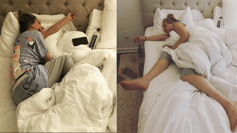 Kaley Cuoco foi fotografada dormindo pelo marido - Reprodução