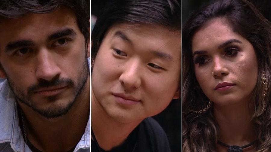 Guilherme, Pyong e Gizelly estão no sexto paredão do BBB 20 - Reprodução/TV Globo