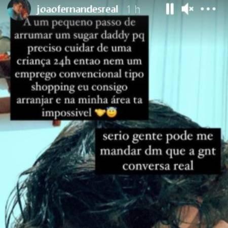 João Fernandes faz apelo por emprego no Instagram - Reprodução/Instagram - Reprodução/Instagram