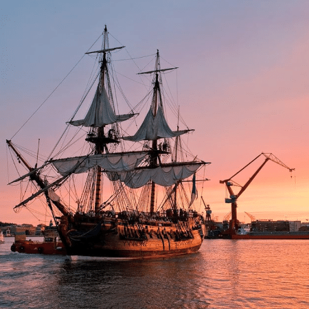 Götheborg II, a réplica, deverá partir em viagem em abril de 2022 - Reprodução/Instagram