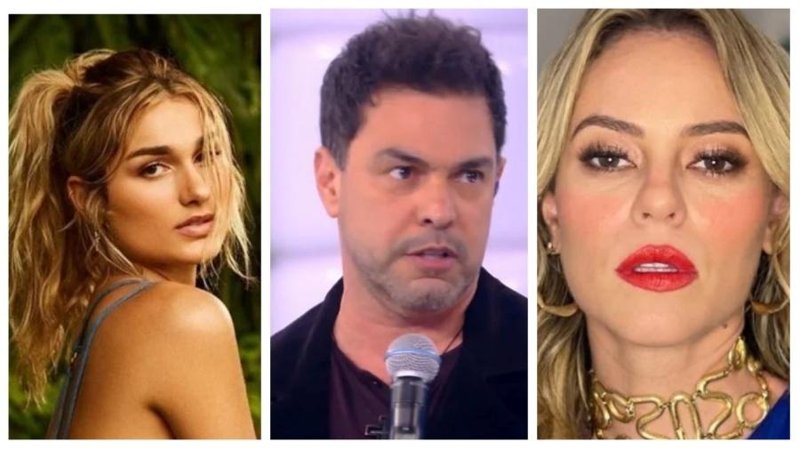 A influenciadora Sasha Meneghel, o cantor Zezé di Camargo e a atriz Paolla Oliveira já foram vítimas de fake news em sites sensacionalistas - Reprodução