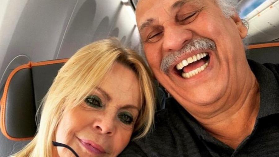 Márcio Canuto e a esposa, Líbia Mafra - Reprodução/Instagram