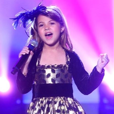 Júlia Gomes aos 8 anos no reality 'Qual é o Seu Talento?', do SBT Júlia Gomes aos 8 anos no reality 'Qual é o Seu Talento?', do SBT