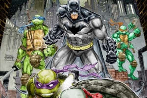 Capa da revista em quadrinho que une Batman e as Tartarugas Ninja - Divulgação