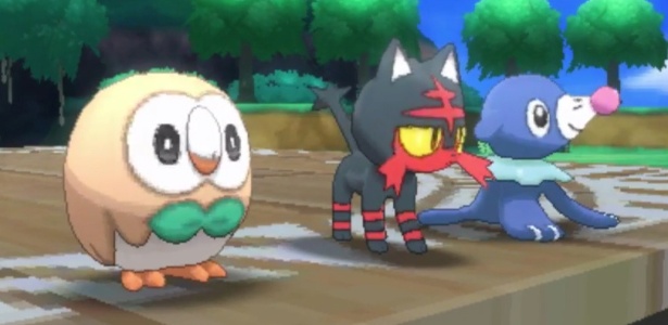 Design dos Pokémon iniciais - como Rowlet, Litten e Popplio, de "Sun & Moon" - é fundamental para sucesso do jogo - Reprodução