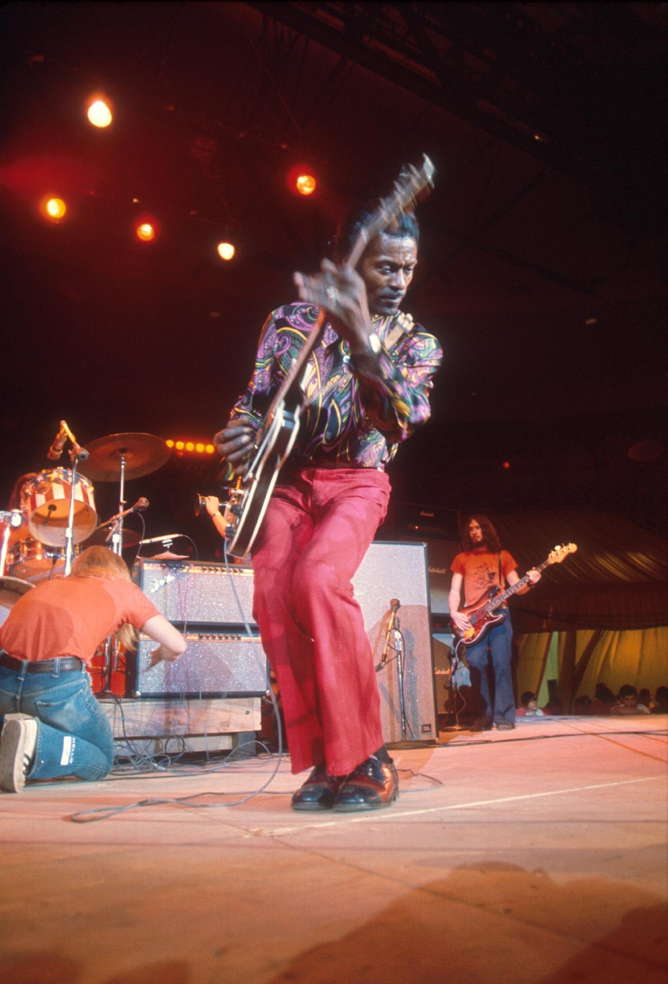 Chuck Berry durante um show em 1970 - Jeffrey Mayer/WireImage