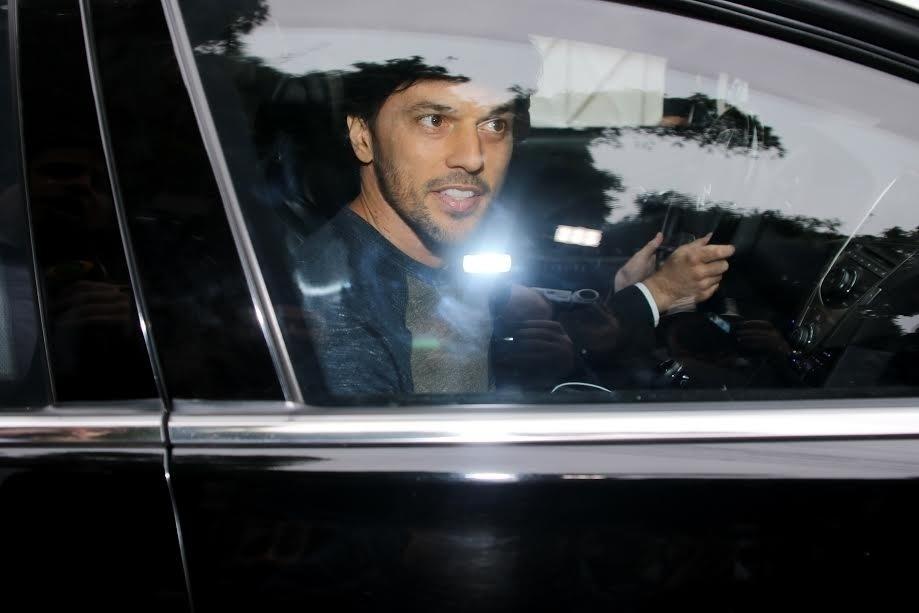 O deputado Fabio Faria chega na casa dos sogros Silvio Santos e Iris Abravanel - Thiago Duran/AgNews