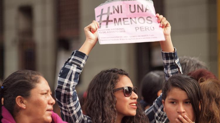 Movimento Ni una menos marcou nova manifestação em defesa das mulheres em Lima - Getty Images - Getty Images