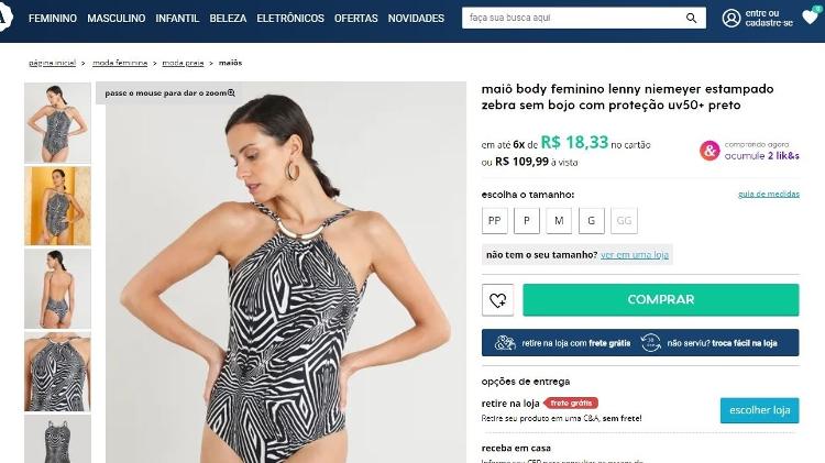 Body zebra - Reprodução - Reprodução