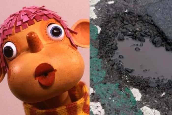 Com quem este buraco flagrado no Reino Unido se parece? - Reprodução/Lancashire Evening Post